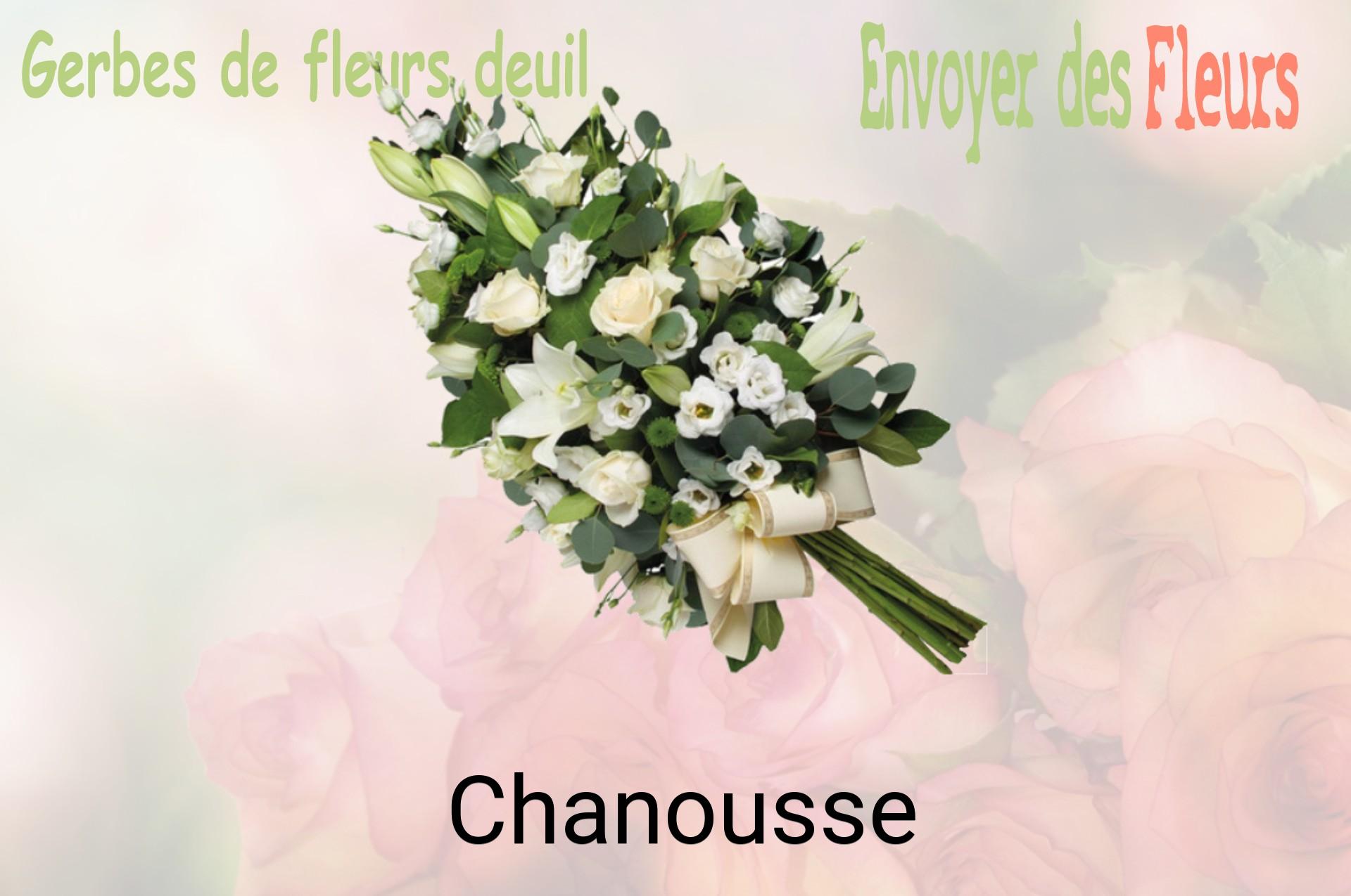 Gerbe de fleurs de deuil livrée à Chanousse